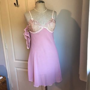 Blush Pink baby doll with thong.